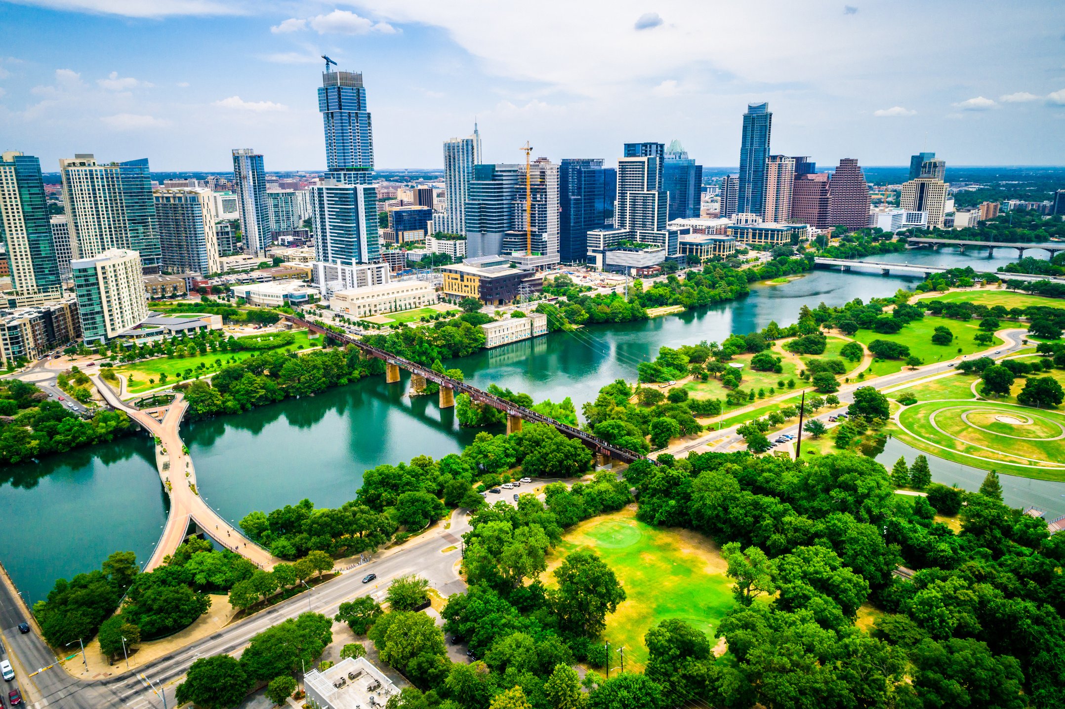 Austin Texas modern big city 2018 skyline cityscape perfect summer view